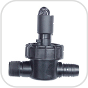 male thread X hose barb 1" solenoid valve with manual over ride