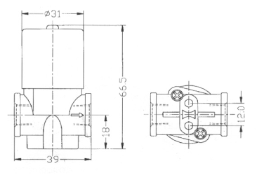 dimensions of domestic RO valve