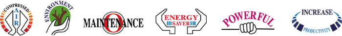 Compressed air saving symbols